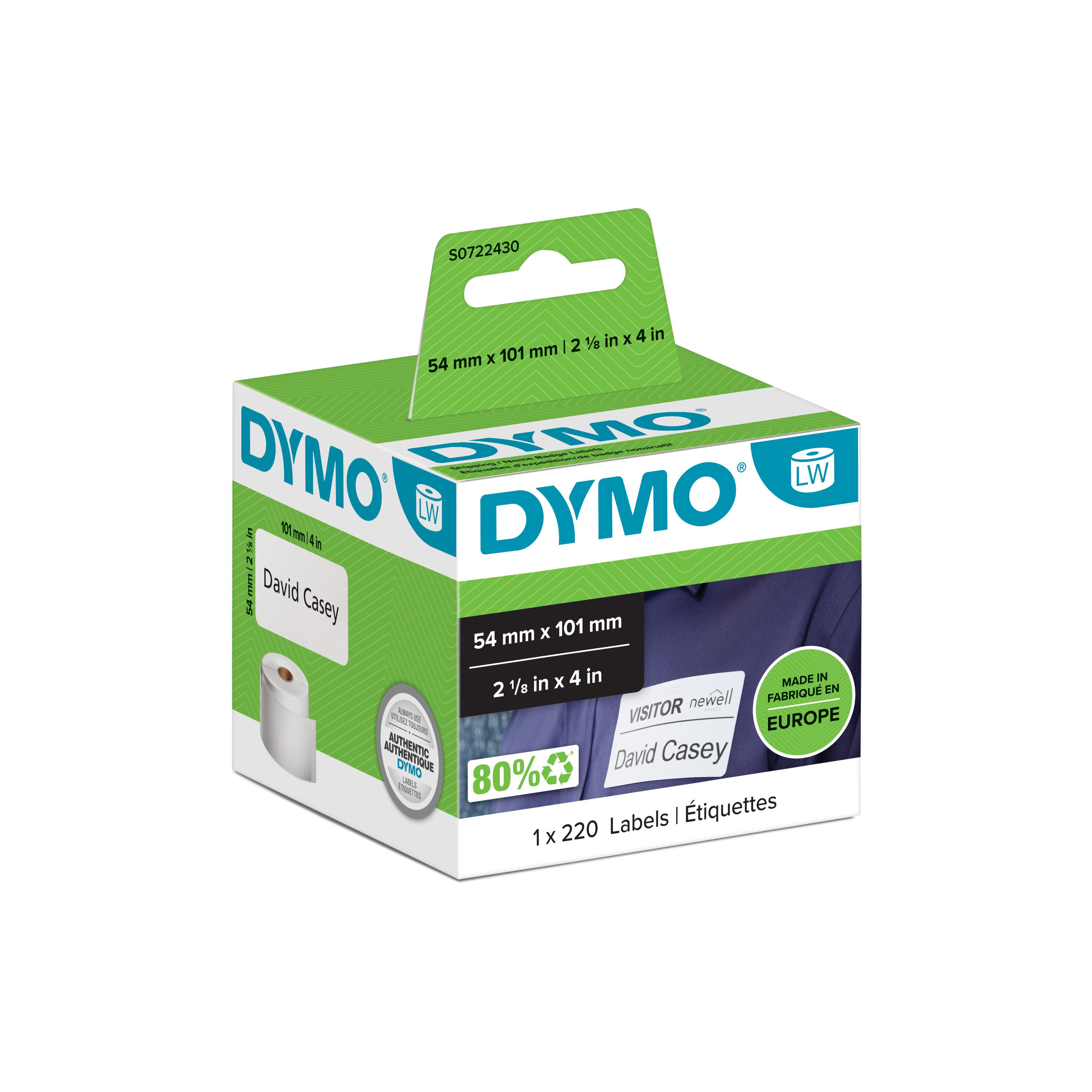 DYMO S0722430 LabelWriter Shipping Labels, 1 Roll of 220 Count